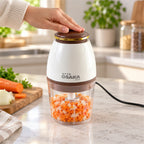 Electric Vegetable Chopper With Steel Blades For Kitchen Prep (700 Ml)
