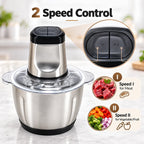Stainless Steel Electric Grinders With Bowl Heavy For Kitchen Food Chopper Meat and Vegetables