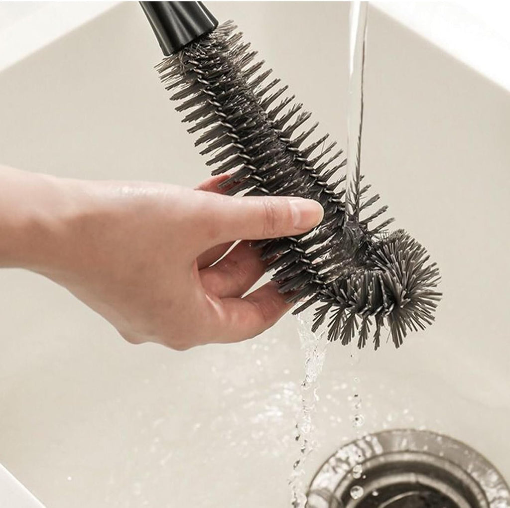 2 In 1 Detachable Dual Head Bottle Cleaning Brush With Long Grip Handle (1 Pc)