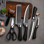 2285 Stainless Steel Knife Set With Chef Peeler And Scissor (6 Pieces)