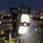 Solar Motion Sensor Cob Clip Light With Usb-c Charging And Handle (1 Pc)