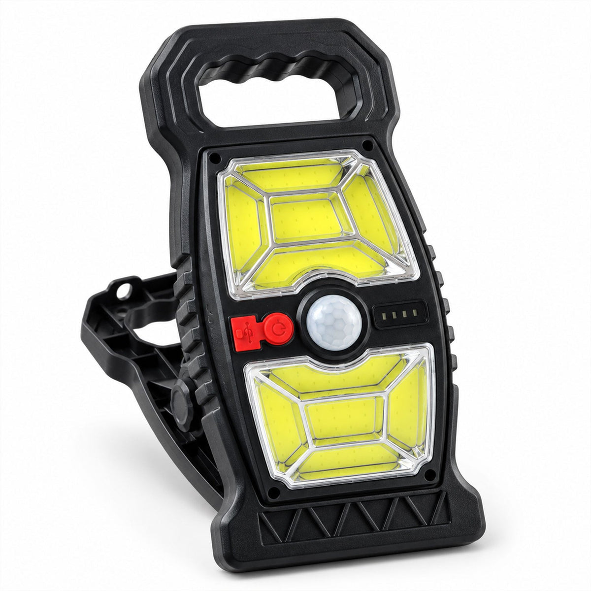 Solar Motion Sensor Cob Clip Light With Usb-c Charging And Handle (1 Pc)