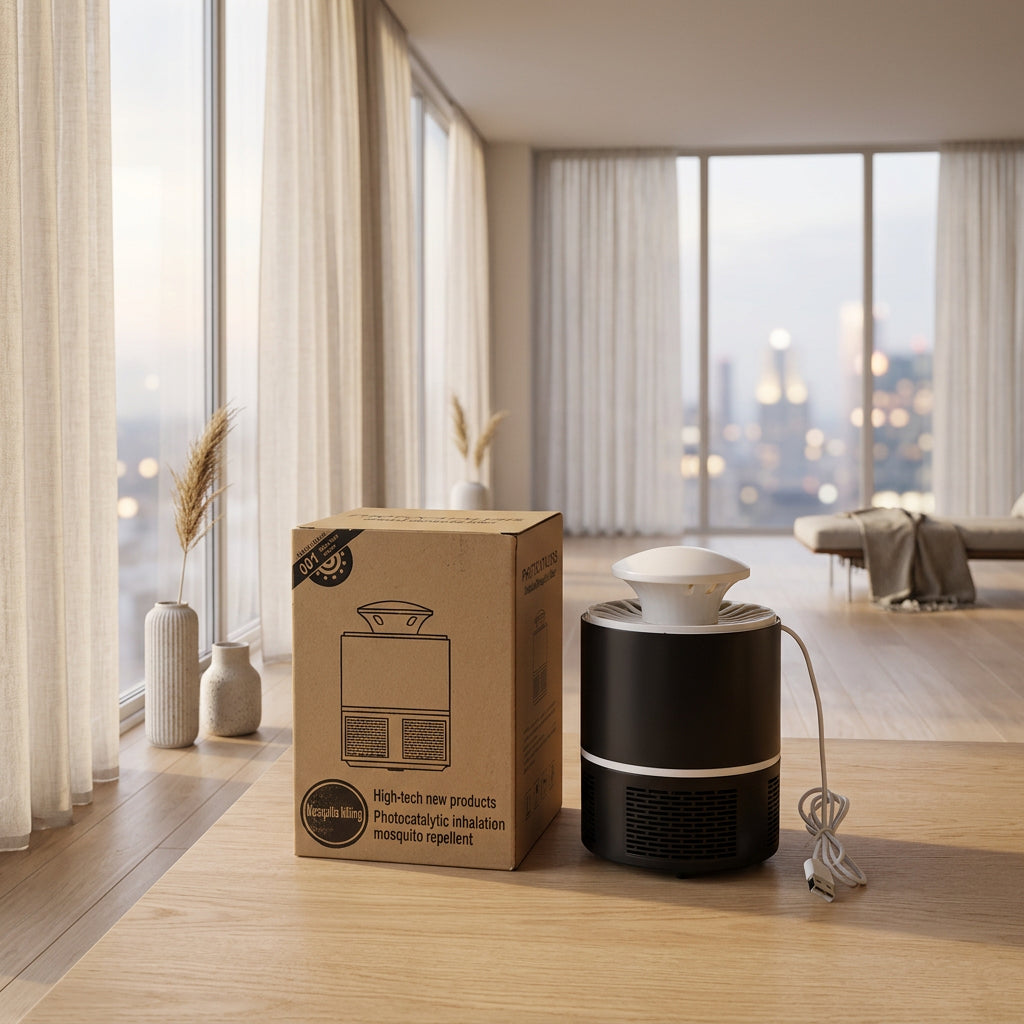 Usb Mosquito Killer Lamp With Quiet Suction Trap For Home And Office Use (1 Pc)